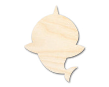Load image into Gallery viewer, Unfinished Wood Cute Shark Shape - Craft - up to 36&quot;
