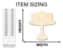 Load image into Gallery viewer, Unfinished Wood Dessert Cake Shape - Craft - up to 36&quot;
