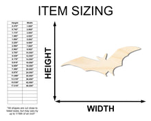 Load image into Gallery viewer, Unfinished Wood Flying Bat Shape - Craft - up to 36&quot;
