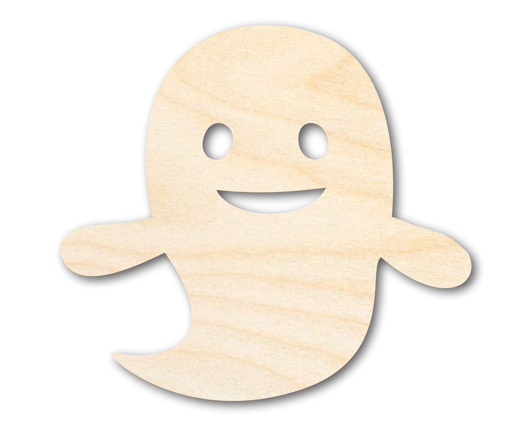 Unfinished Wood Cute Ghost Shape - Craft - up to 36