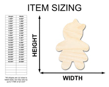 Load image into Gallery viewer, Unfinished Wood Gingerbread Girl Shape - Craft - up to 36&quot;
