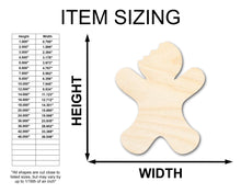 Load image into Gallery viewer, Unfinished Wood Gingerbread Bite Shape - Craft - up to 36&quot;
