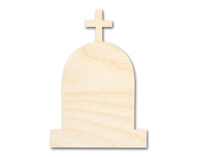 Load image into Gallery viewer, Unfinished Wood Cross Tombstone Shape - Craft - up to 36&quot;
