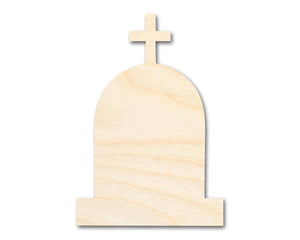Unfinished Wood Cross Tombstone Shape - Craft - up to 36"