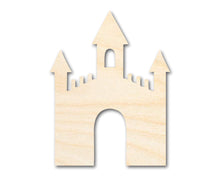 Load image into Gallery viewer, Unfinished Wood Castle Shape - Craft - up to 36&quot;

