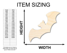 Load image into Gallery viewer, Unfinished Wood Bat Shape - Craft - up to 36&quot;
