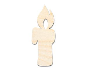 Unfinished Wood Candle Shape - Craft - up to 36"