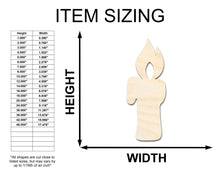 Load image into Gallery viewer, Unfinished Wood Candle Shape - Craft - up to 46&quot;
