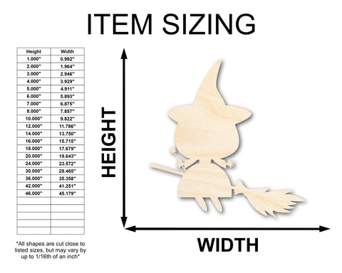 Unfinished Wood Good Witch Shape - Craft - up to 36"