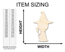 Load image into Gallery viewer, Unfinished Wood Cute Witch Shape - Craft - up to 36&quot;
