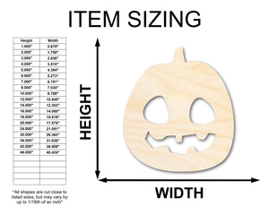 Unfinished Wood Carved Pumpkin Shape - Craft - up to 36"