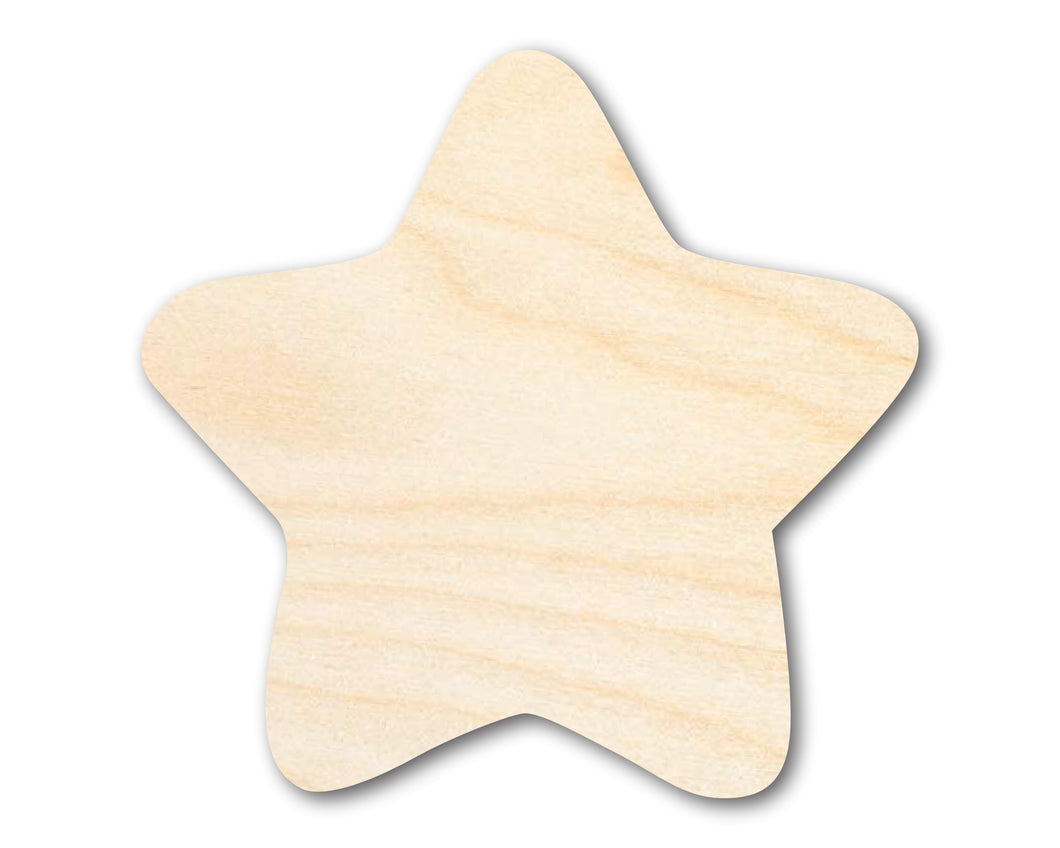 Unfinished Wood Marshmallow Star Shape - Craft - up to 36
