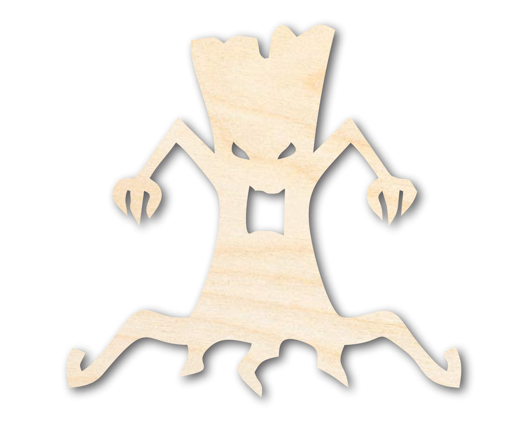 Unfinished Wood Scary Tree Shape - Craft - up to 36