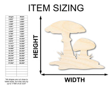 Load image into Gallery viewer, Unfinished Wood Mushrooms Shape - Craft - up to 36&quot;
