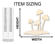 Load image into Gallery viewer, Unfinished Wood Mushrooms Shape - Craft - up to 36&quot;
