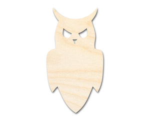 Unfinished Wood Night Owl Shape - Craft - up to 36"