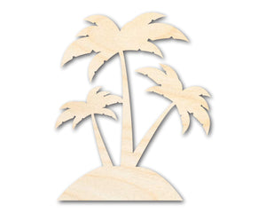 Unfinished Wood Palm Trees Shape - Craft - up to 36"