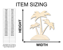 Load image into Gallery viewer, Unfinished Wood Palm Trees Shape - Craft - up to 36&quot;
