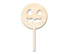 Load image into Gallery viewer, Unfinished Wood Pumpkin Lollipop Shape - Craft - up to 36&quot;
