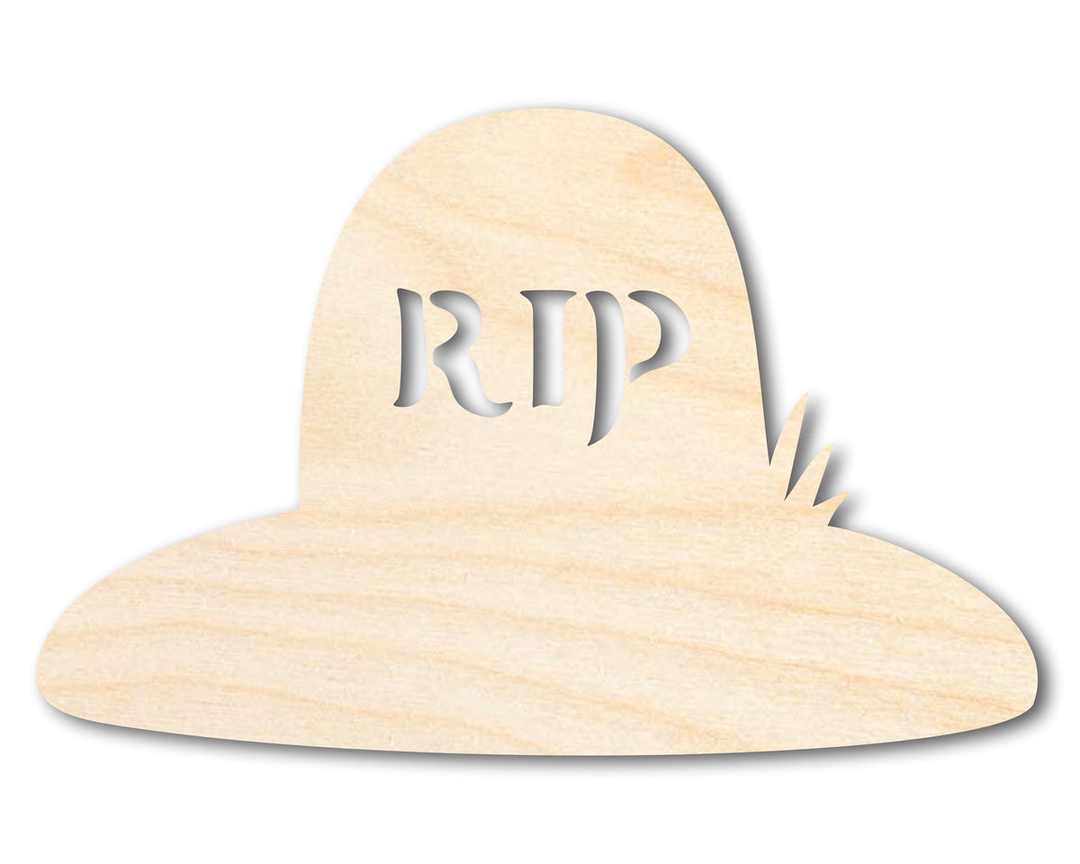 Wood Rip Designs Unfinished Wood RIP Grave Shape - Craft - up to 46