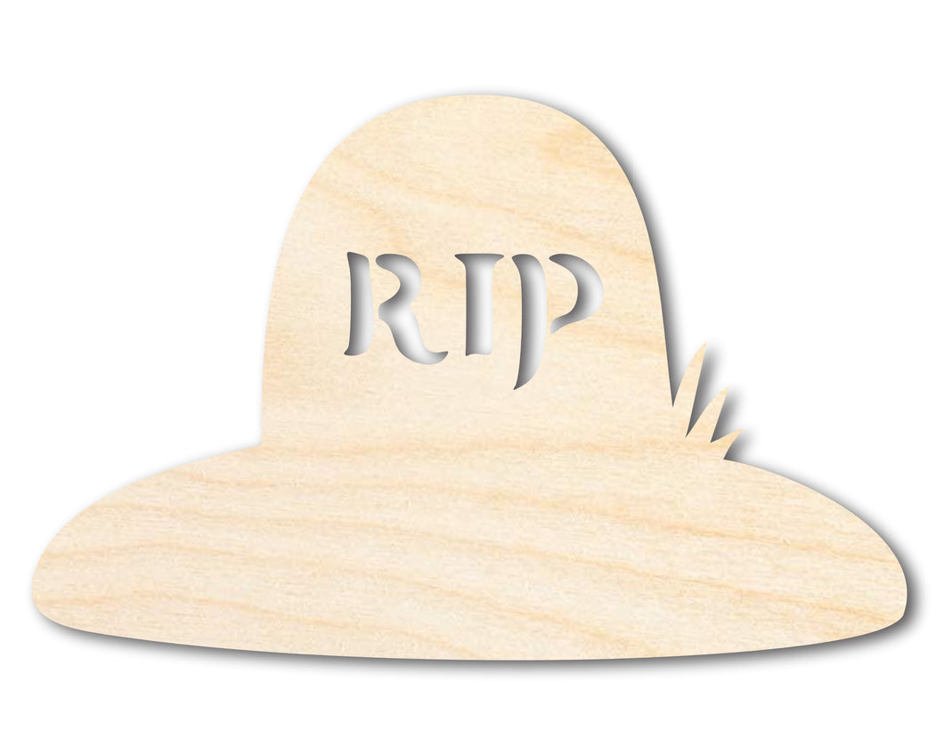 Unfinished Wood RIP Grave Shape - Craft - up to 36