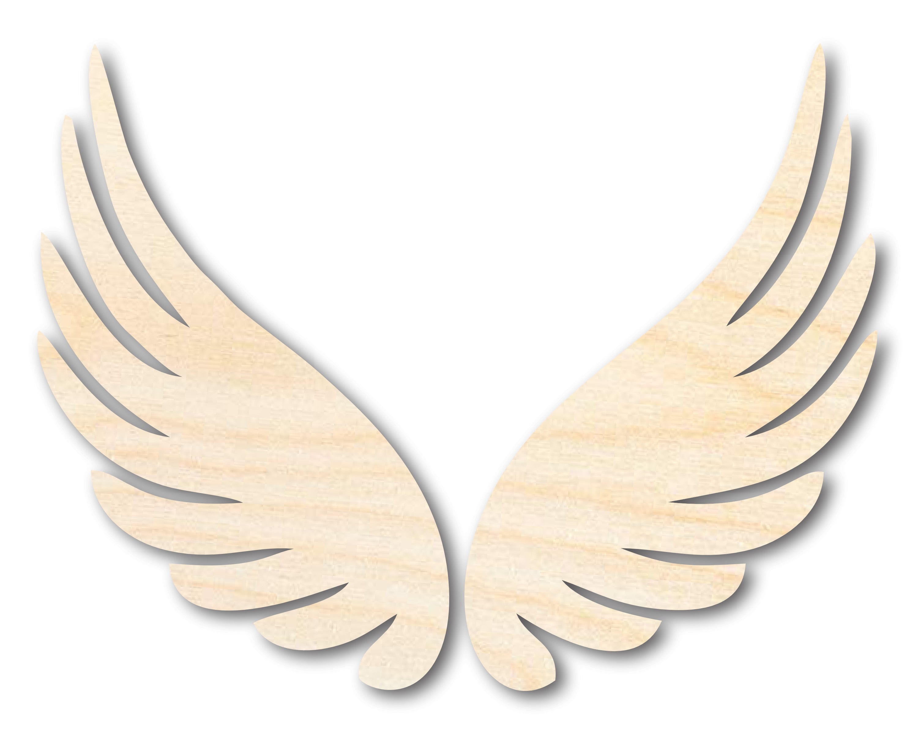 Unfinished Wood Angel Wings Shape - Craft - up to 36