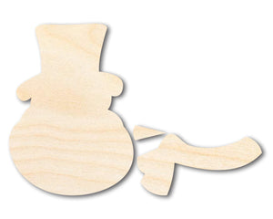 Unfinished Wood Snowman Craft Set Shape - 3 Piece Craft Set - up to 36"