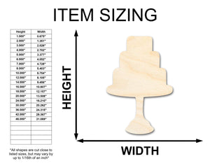 Unfinished Wood Tiered Cake Shape - Craft - up to 36"