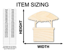 Load image into Gallery viewer, Unfinished Wood Tiki Bar Shape - Craft - up to 36&quot;
