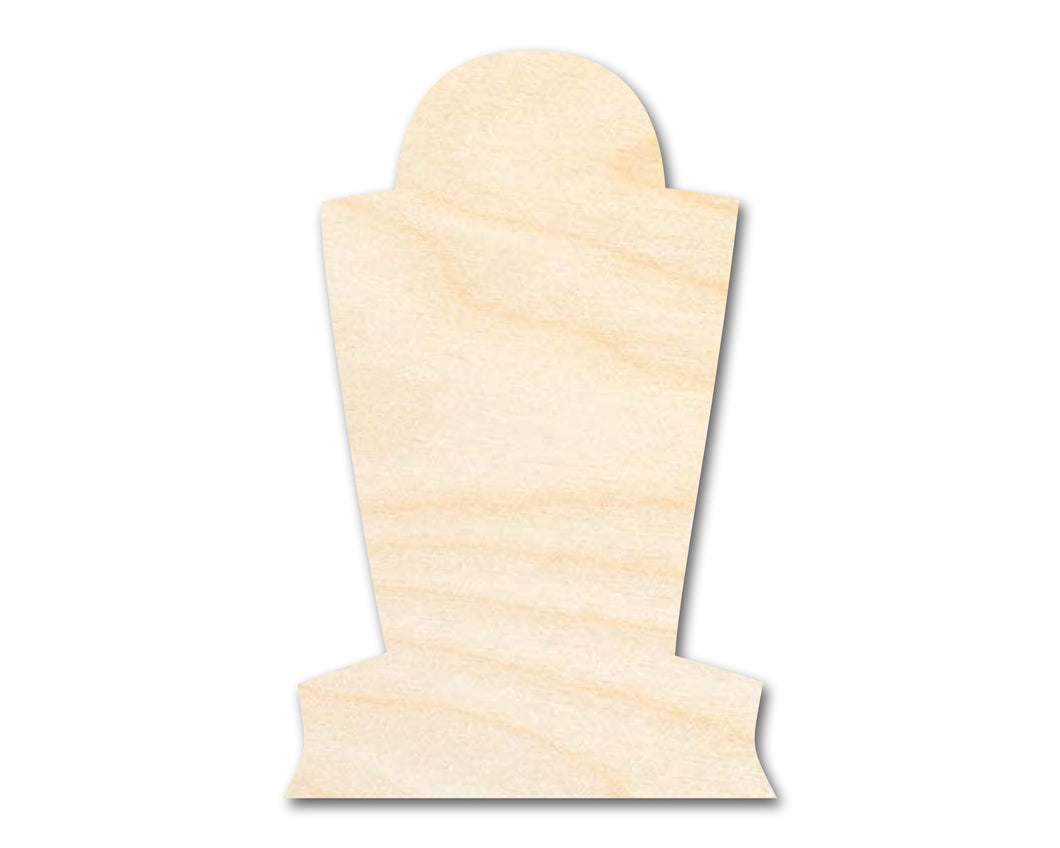 Unfinished Wood Tombstone Shape - Craft - up to 46