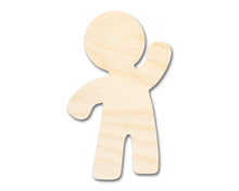 Load image into Gallery viewer, Unfinished Wood Waving Gingerbread Shape - Craft - up to 36&quot;
