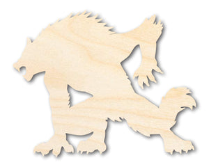 Unfinished Wood Werewolf Shape - Craft - up to 36"