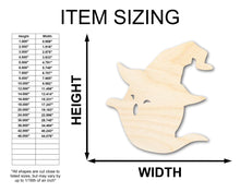 Load image into Gallery viewer, Unfinished Wood Witch Ghost Shape - Craft - up to 36&quot;
