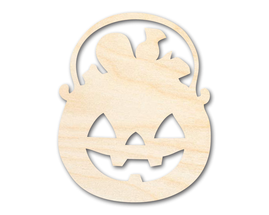 Unfinished Wood Candy Jack-O-Lantern Shape - Craft - up to 36