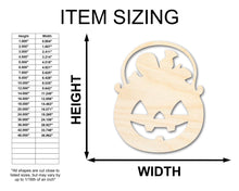 Load image into Gallery viewer, Unfinished Wood Candy Jack-O-Lantern Shape - Craft - up to 36&quot;
