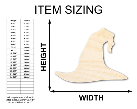Unfinished Wood Wizard Hat Shape - Craft - up to 36"
