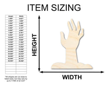 Load image into Gallery viewer, Unfinished Wood Zombie Hand Shape - Craft - up to 36&quot;
