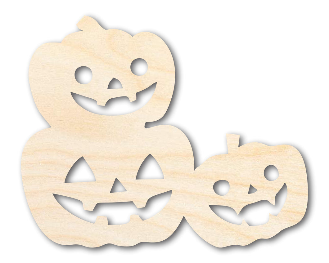 Unfinished Wood Pumpkin Stack Shape - Craft - up to 36