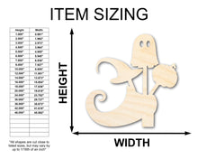 Load image into Gallery viewer, Unfinished Wood Witches Candy Shoe Shape - Craft - up to 36&quot;
