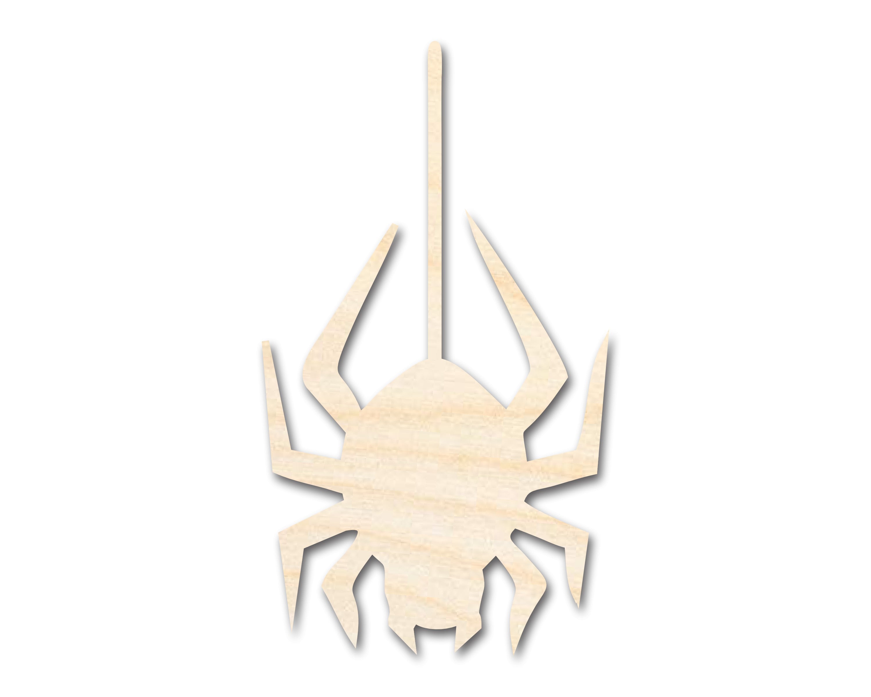 Unfinished Wood Hanging Spider Shape - Craft - up to 36