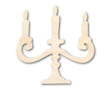 Load image into Gallery viewer, Unfinished Wood Candelabra Shape - Craft - up to 36&quot;
