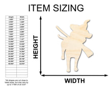 Load image into Gallery viewer, Unfinished Wood Witch Dog Shape - Craft - up to 36&quot;
