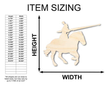 Load image into Gallery viewer, Unfinished Wood Jousting Knight Shape - Craft - up to 36&quot;
