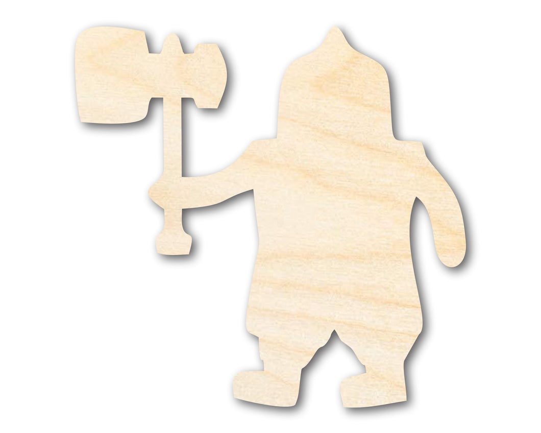 Unfinished Wood Dwarf Shape - Craft - up to 36