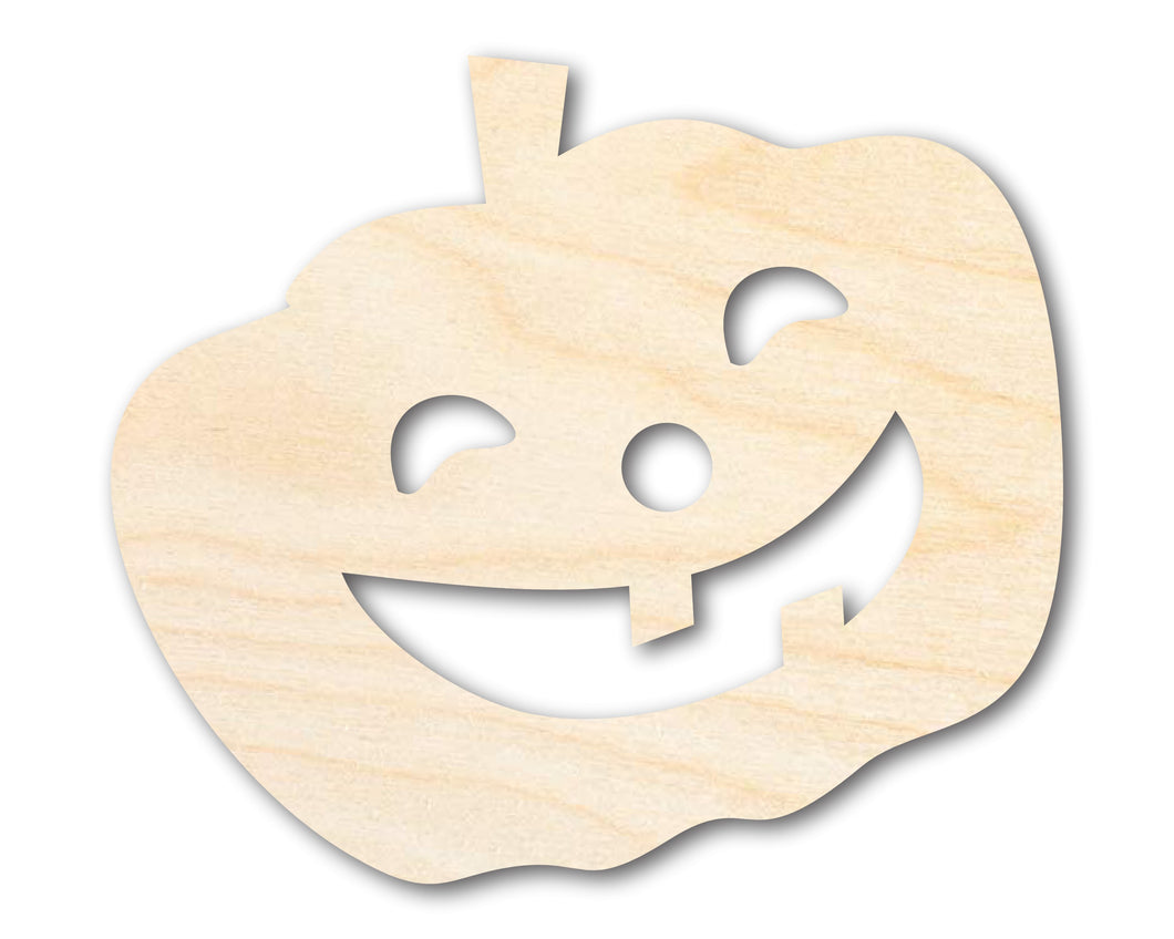 Unfinished Wood Smiling Pumpkin Shape - Craft - up to 36