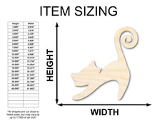 Load image into Gallery viewer, Unfinished Wood Swirly Cat Shape - Craft - up to 36&quot;

