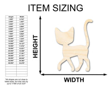 Load image into Gallery viewer, Unfinished Wood Cat Silhouette Shape - Craft - up to 36&quot;
