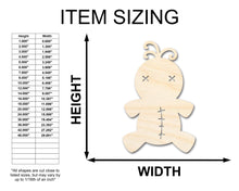 Load image into Gallery viewer, Unfinished Wood Voodoo Doll Shape - Craft - up to 36&quot;
