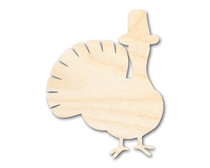 Unfinished Wood Pilgrim Turkey Shape - Craft - up to 36"