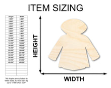 Load image into Gallery viewer, Unfinished Wood Raincoat Shape - Craft - up to 36&quot;
